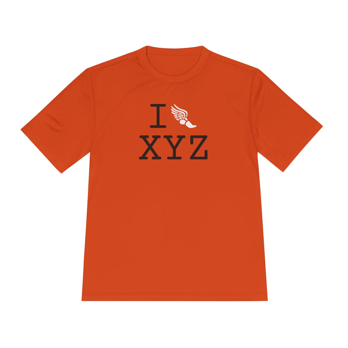 I Run athletic T, white logo
