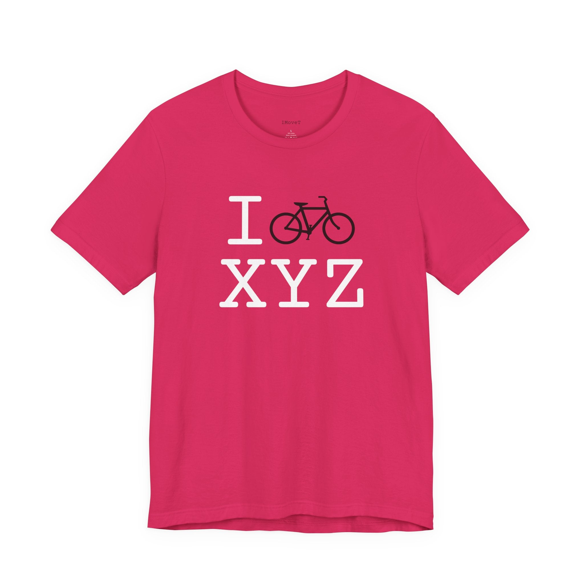 I Bike ___ unisex T, black bike