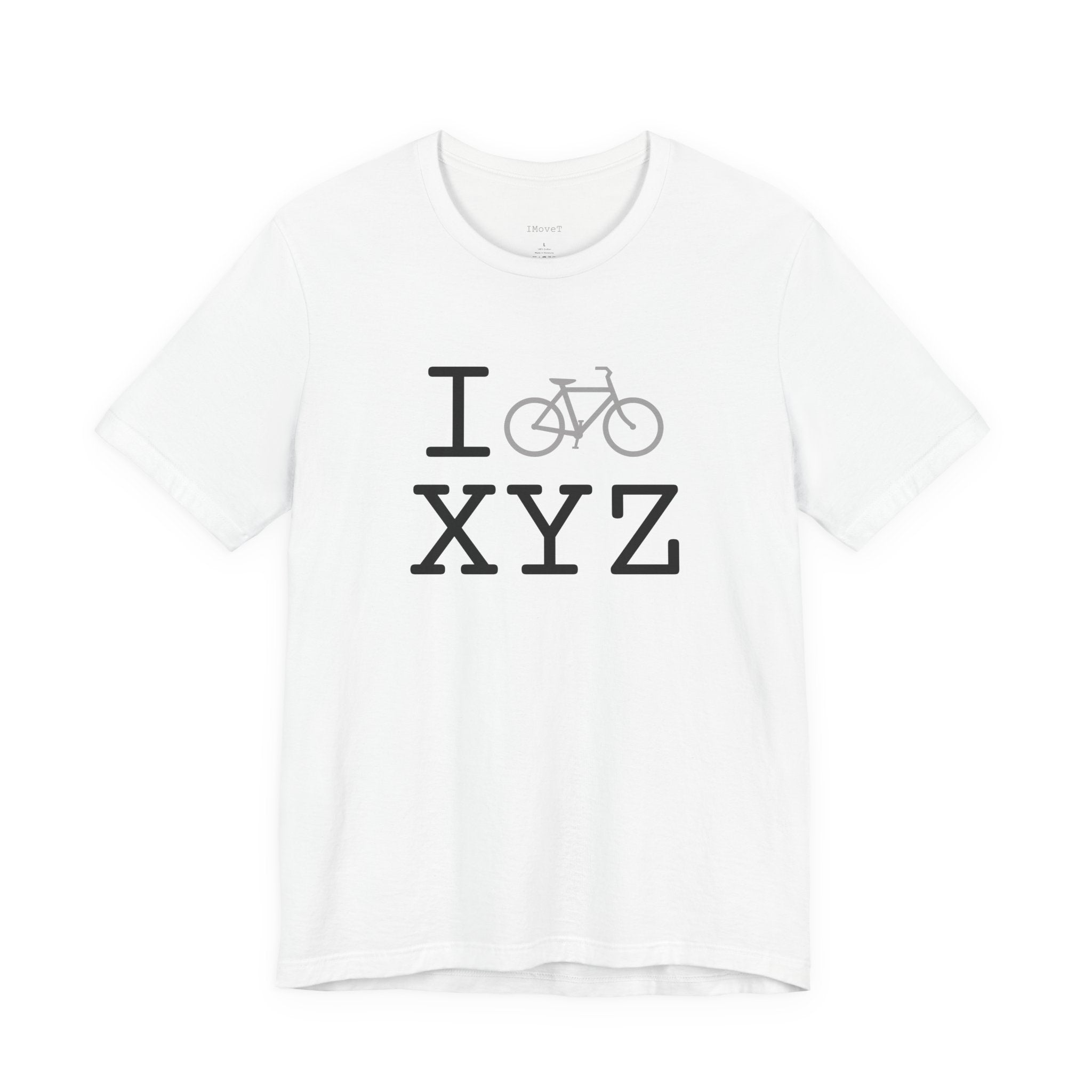 I Bike ___ unisex T, grey bike
