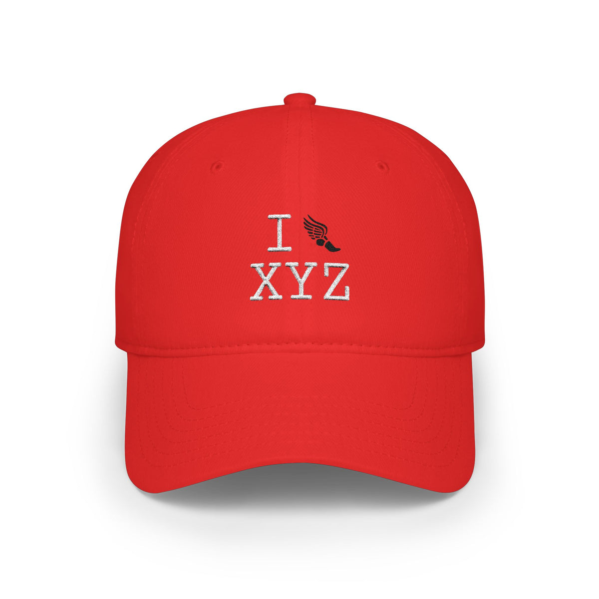 I Run baseball cap, black logo