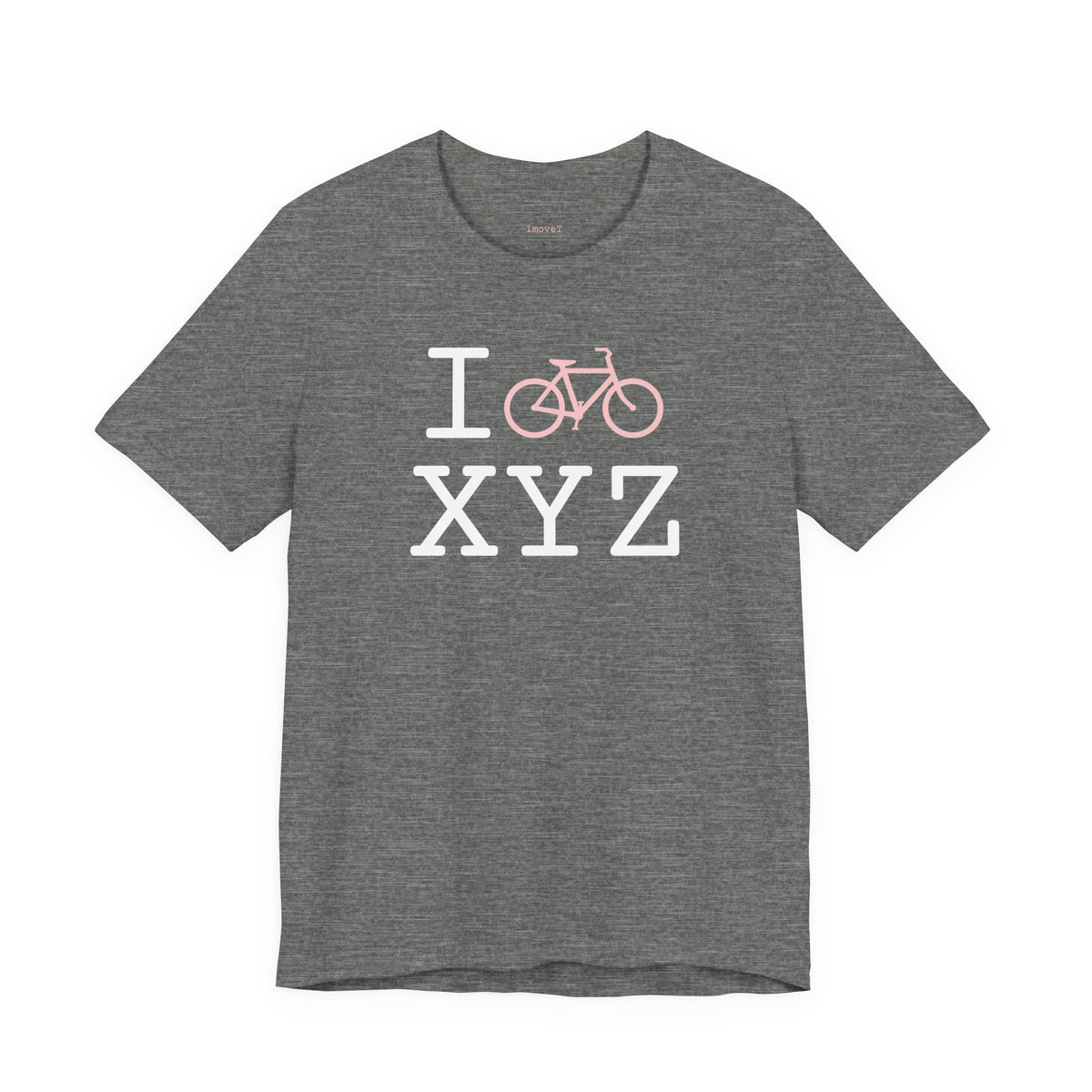 I Bike unisex T, pink bike