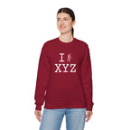 I Hike sweatshirt, pink hiker