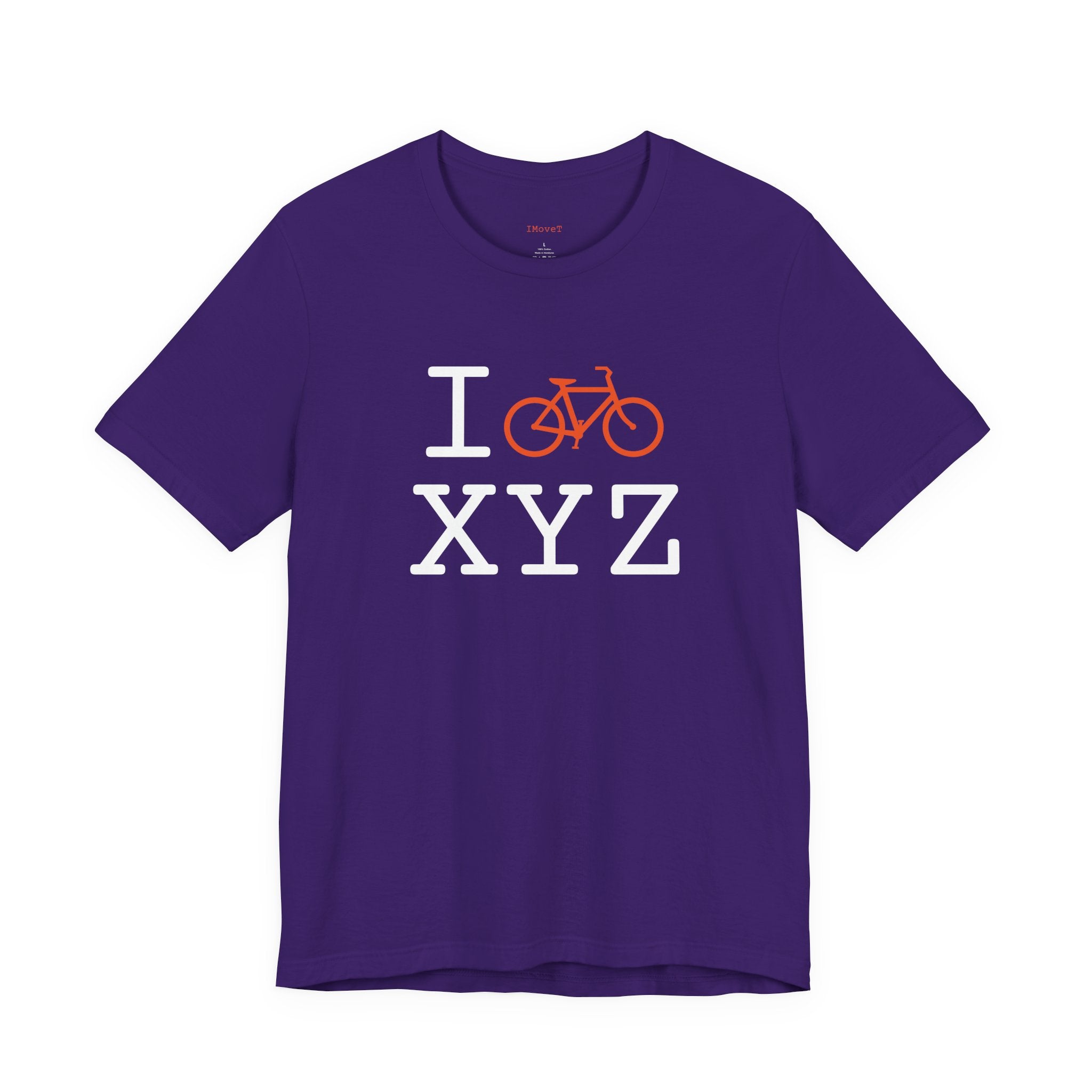 I Bike ___ unisex T, orange bike
