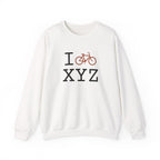I Bike sweatshirt, dark orange bike