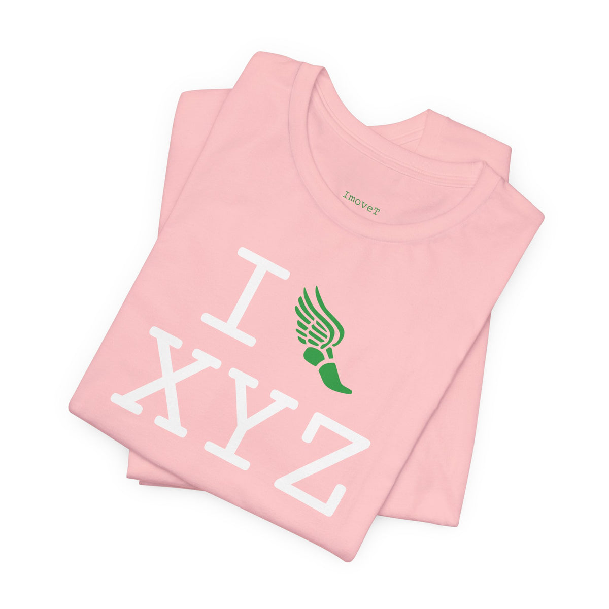 I Run unisex T, green logo