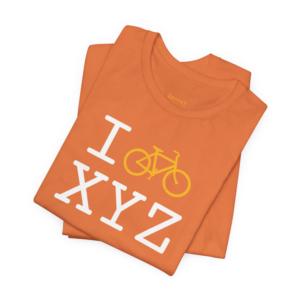I Bike unisex T, yellow bike