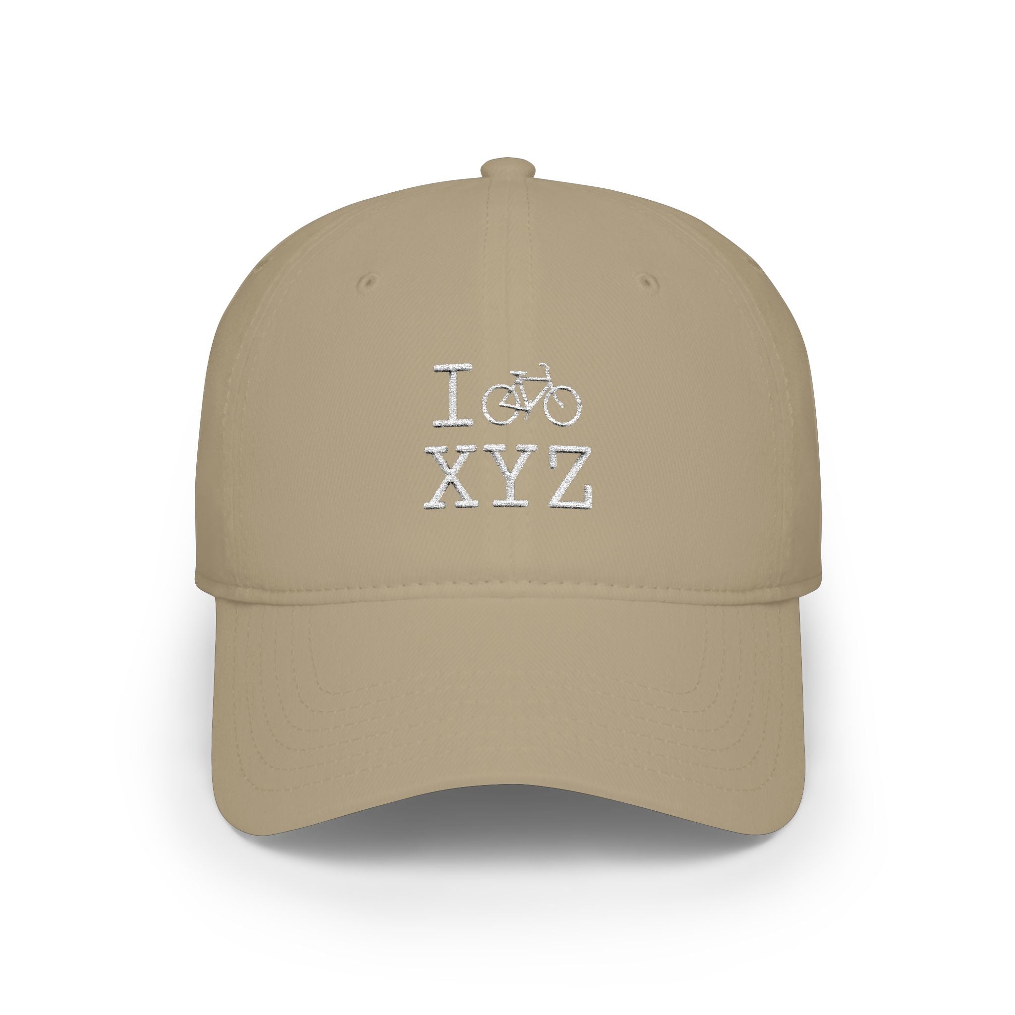 I Bike baseball cap, white bike