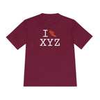 I Run athletic T, orange logo