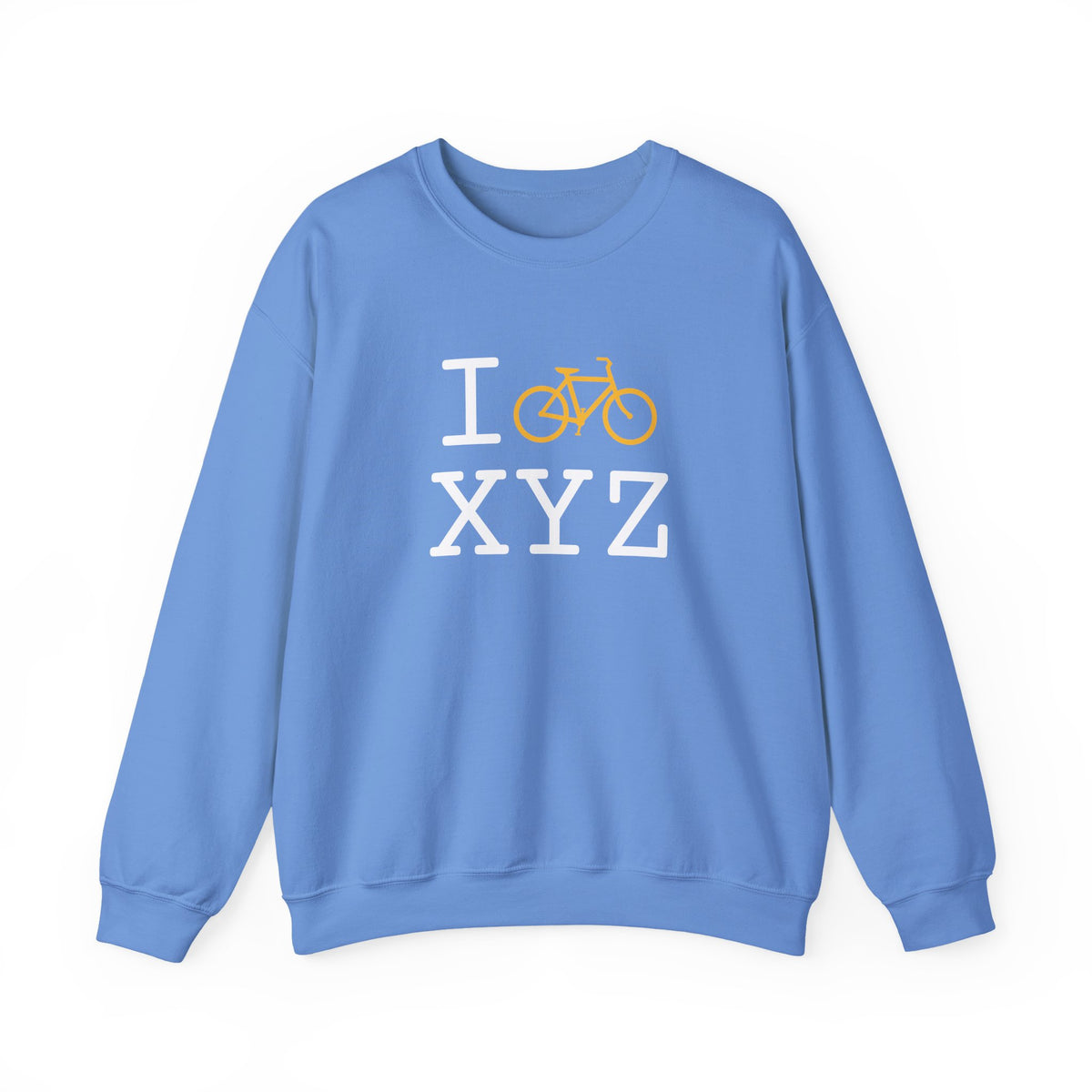 I Bike sweatshirt, yellow bike