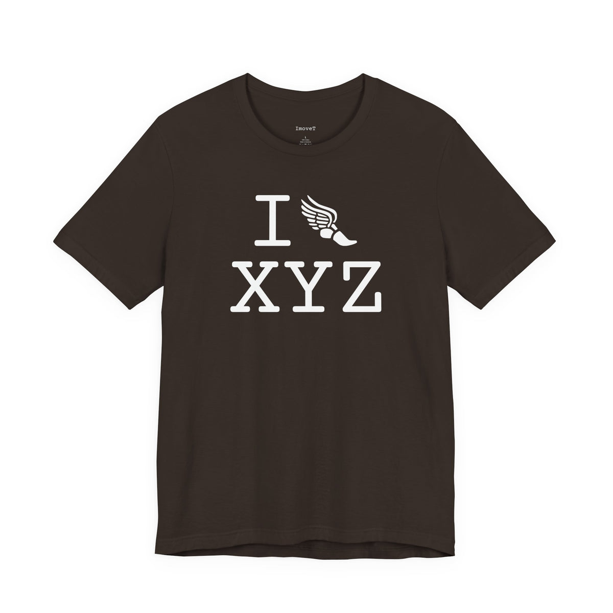 I Run unisex T, white logo