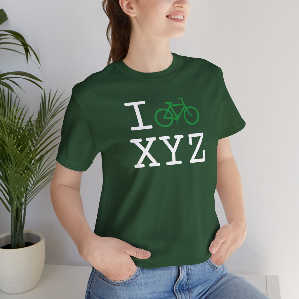 I Bike unisex T, green bike