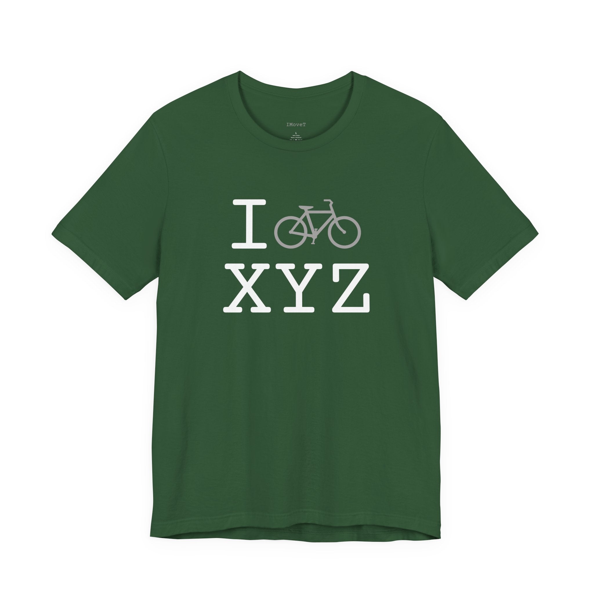 I Bike ___ unisex T, grey bike