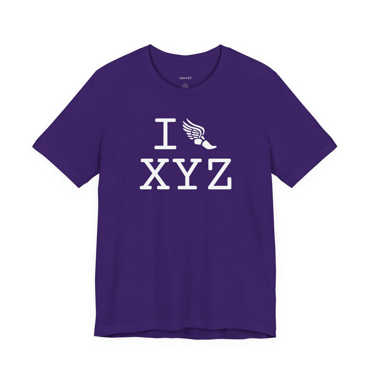 I Run unisex T, white logo