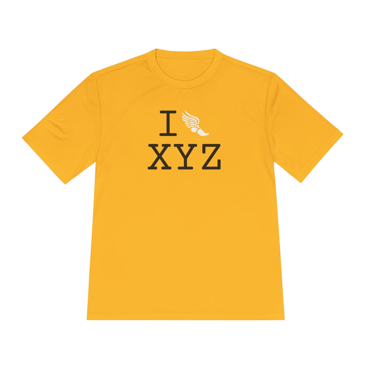 I Run athletic T, white logo