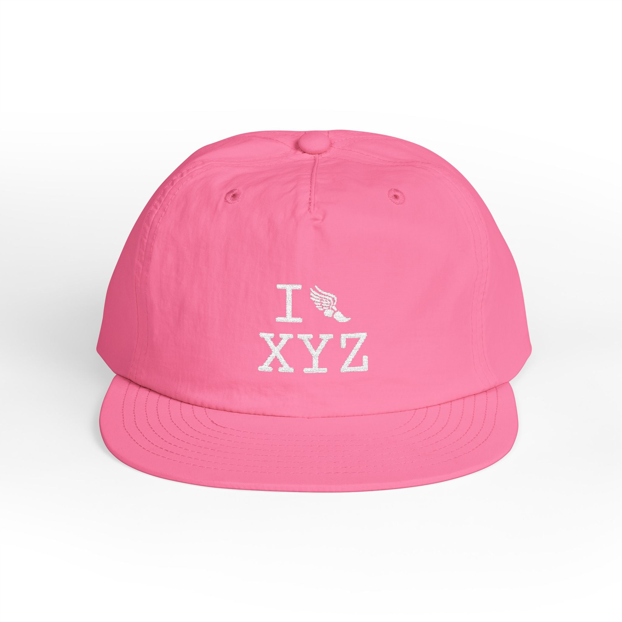 I Run athletic hat, white logo