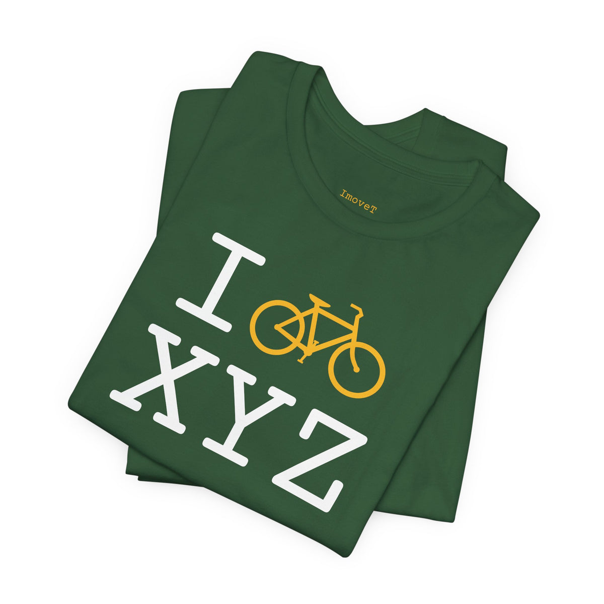 I Bike unisex T, yellow bike