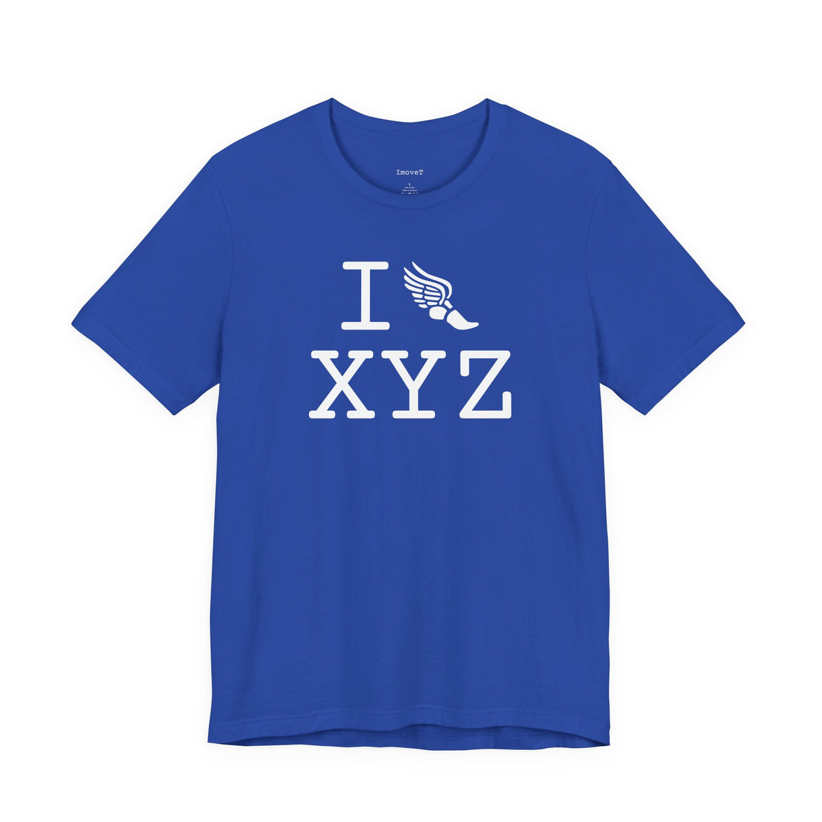 I Run unisex T, white logo
