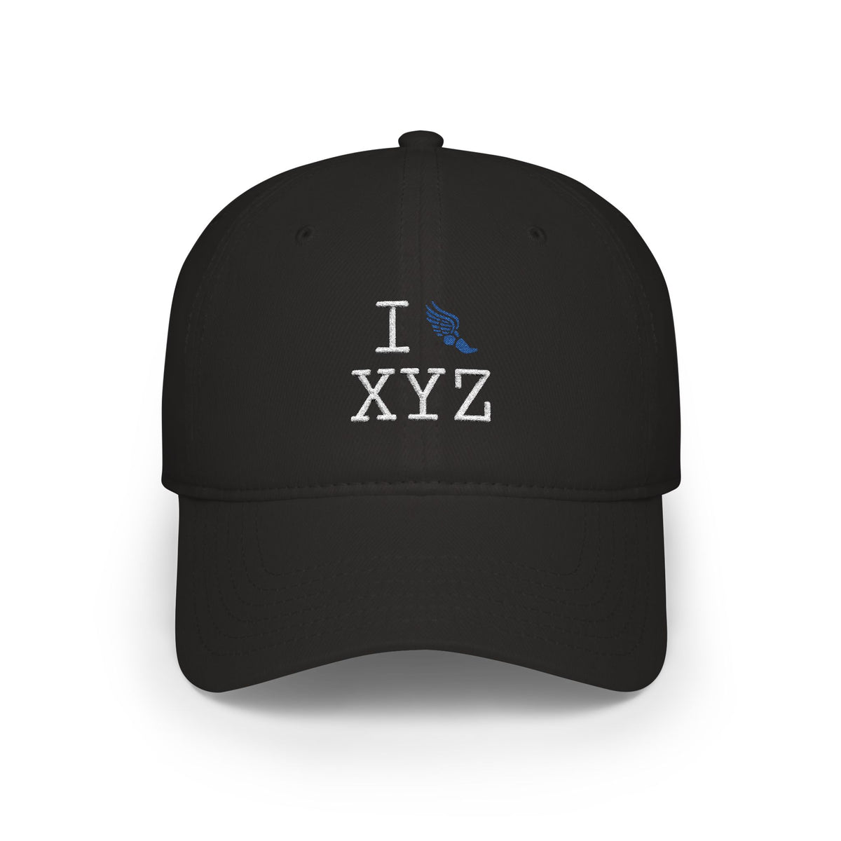 I Run baseball cap, blue logo
