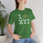 I Bike unisex T, gold bike