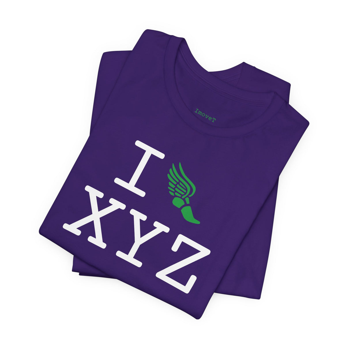 I Run unisex T, green logo