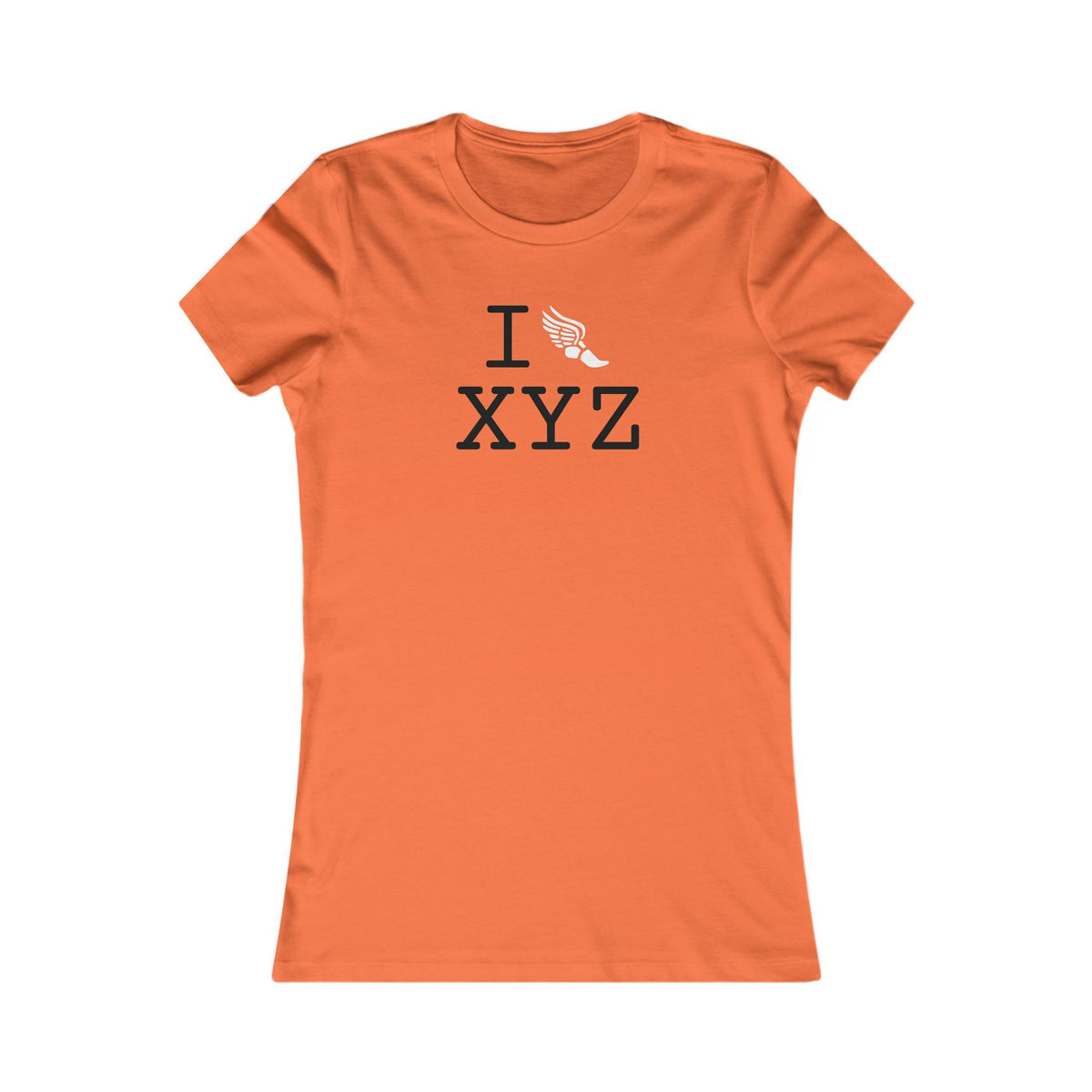 I Run women's T, white logo