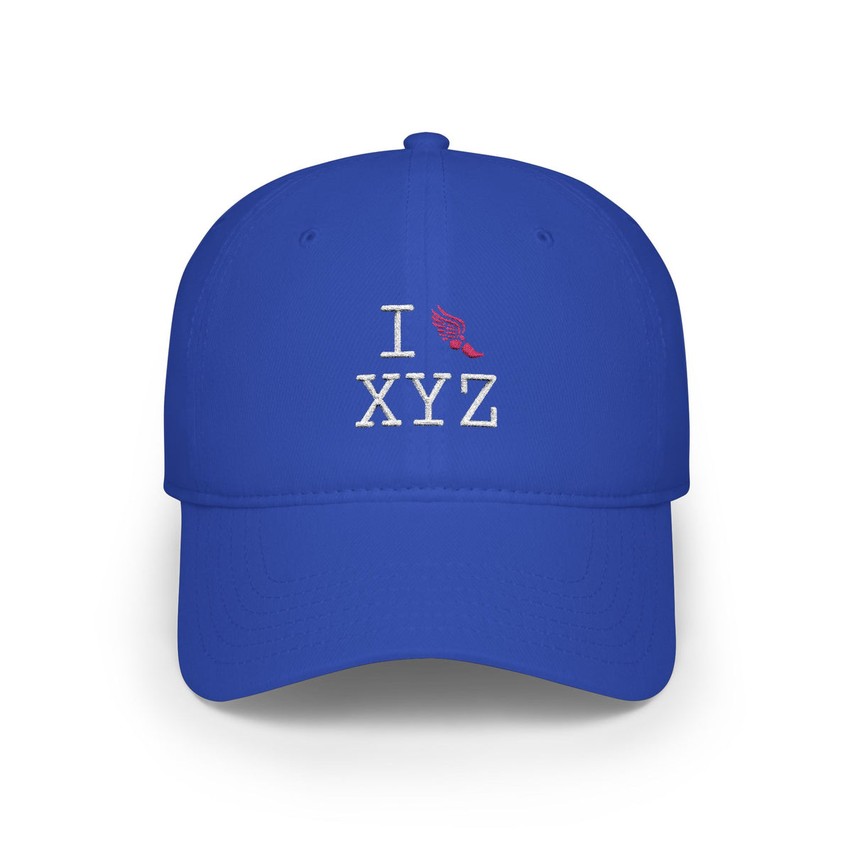 I Run baseball cap, pink logo
