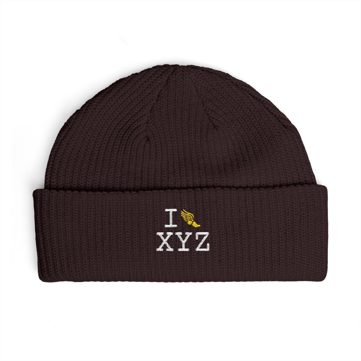 I Run beanie, yellow logo