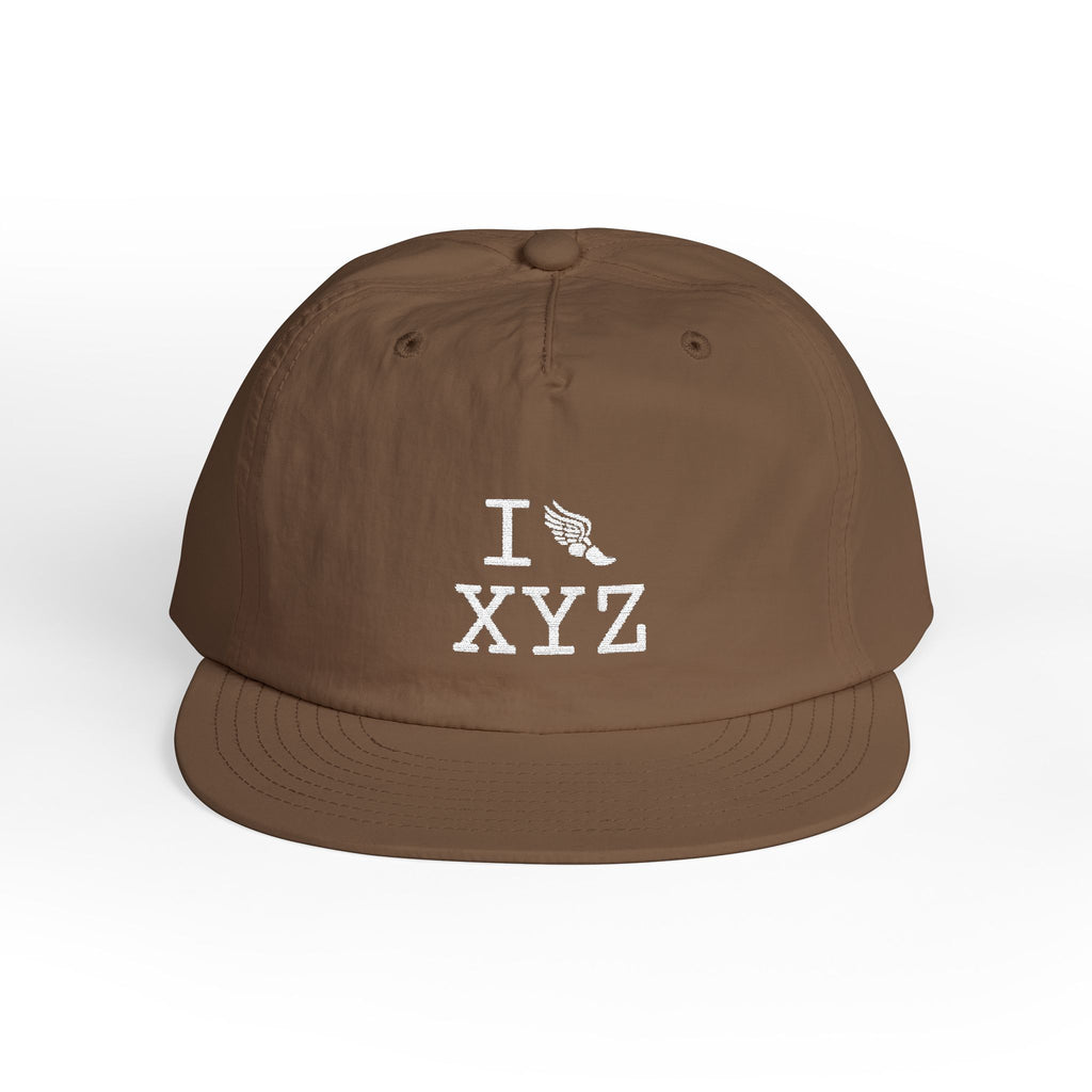 I Run athletic hat, white logo