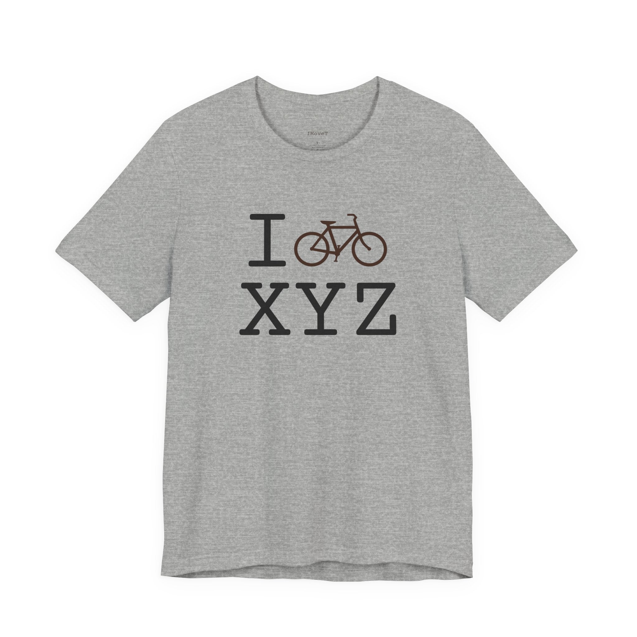 I Bike ___ unisex T, brown bike