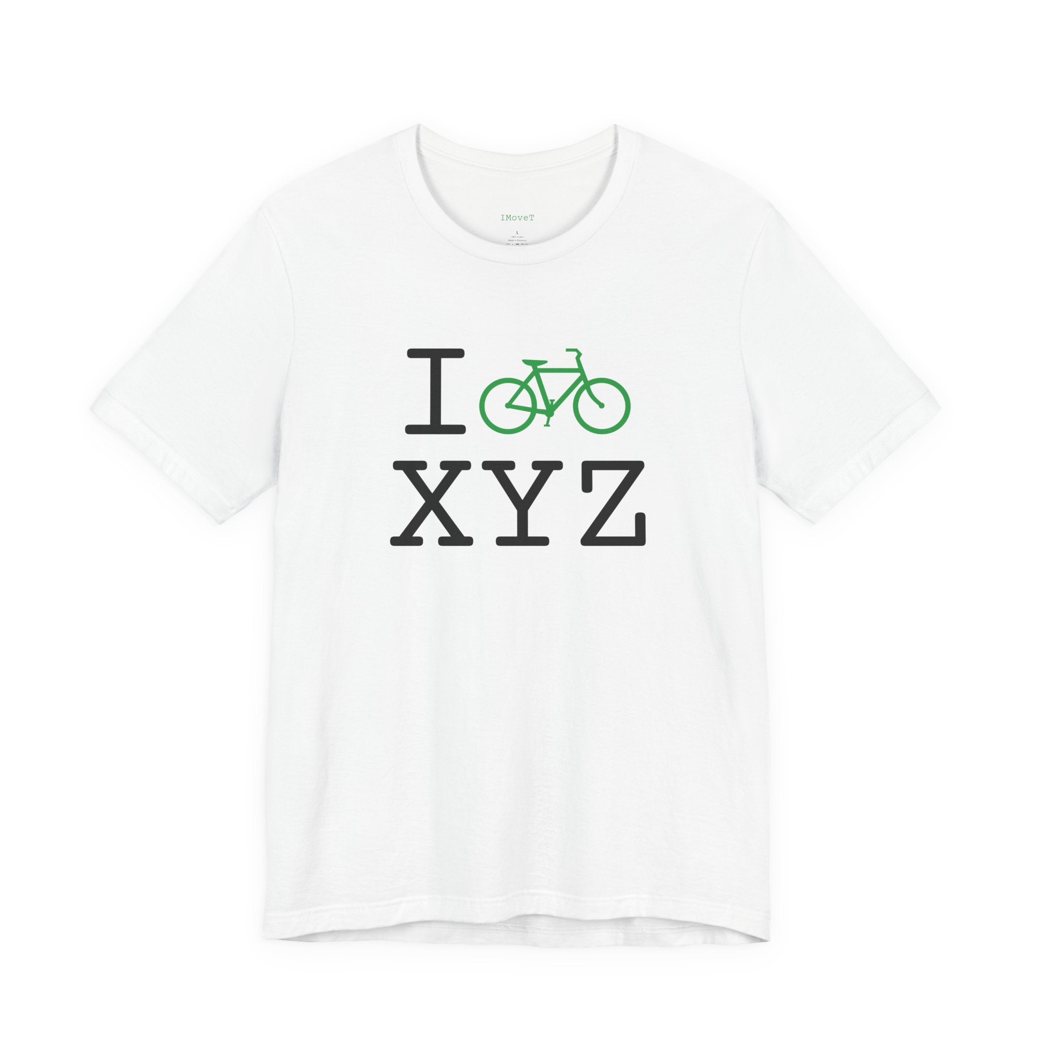 I Bike ___ unisex T, green bike