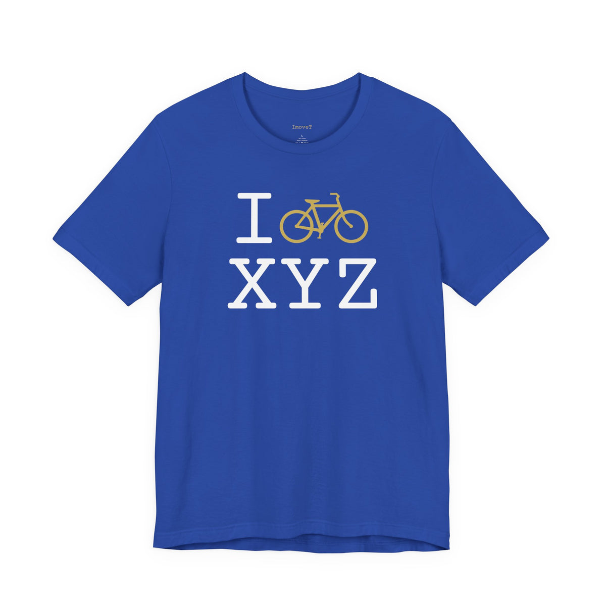 I Bike unisex T, gold bike
