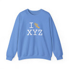 I Run sweatshirt, yellow logo