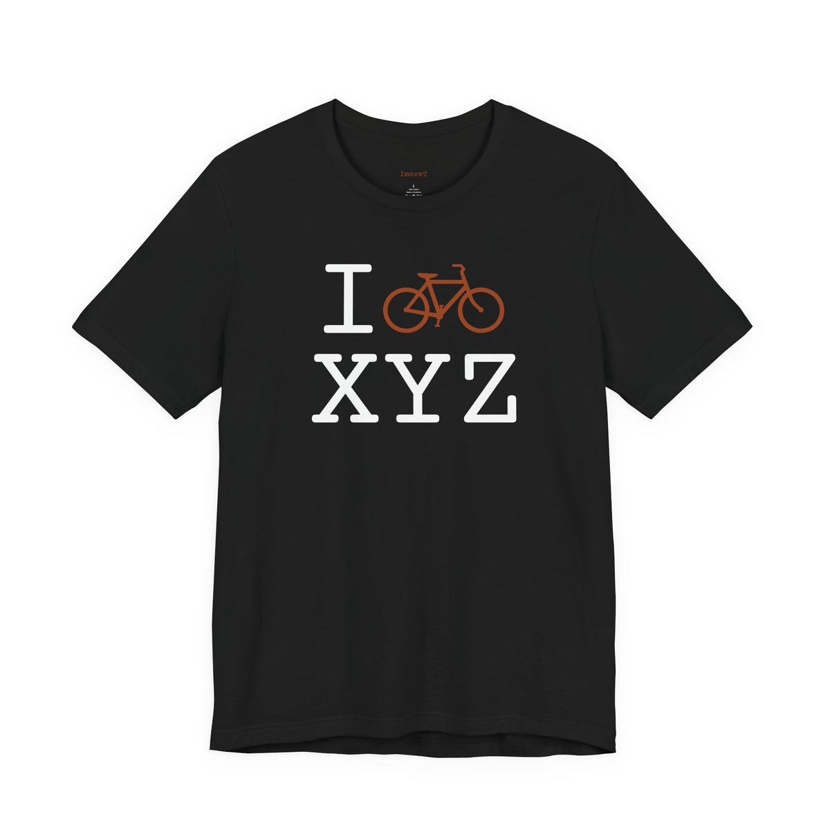 I Bike unisex T, dark orange bike