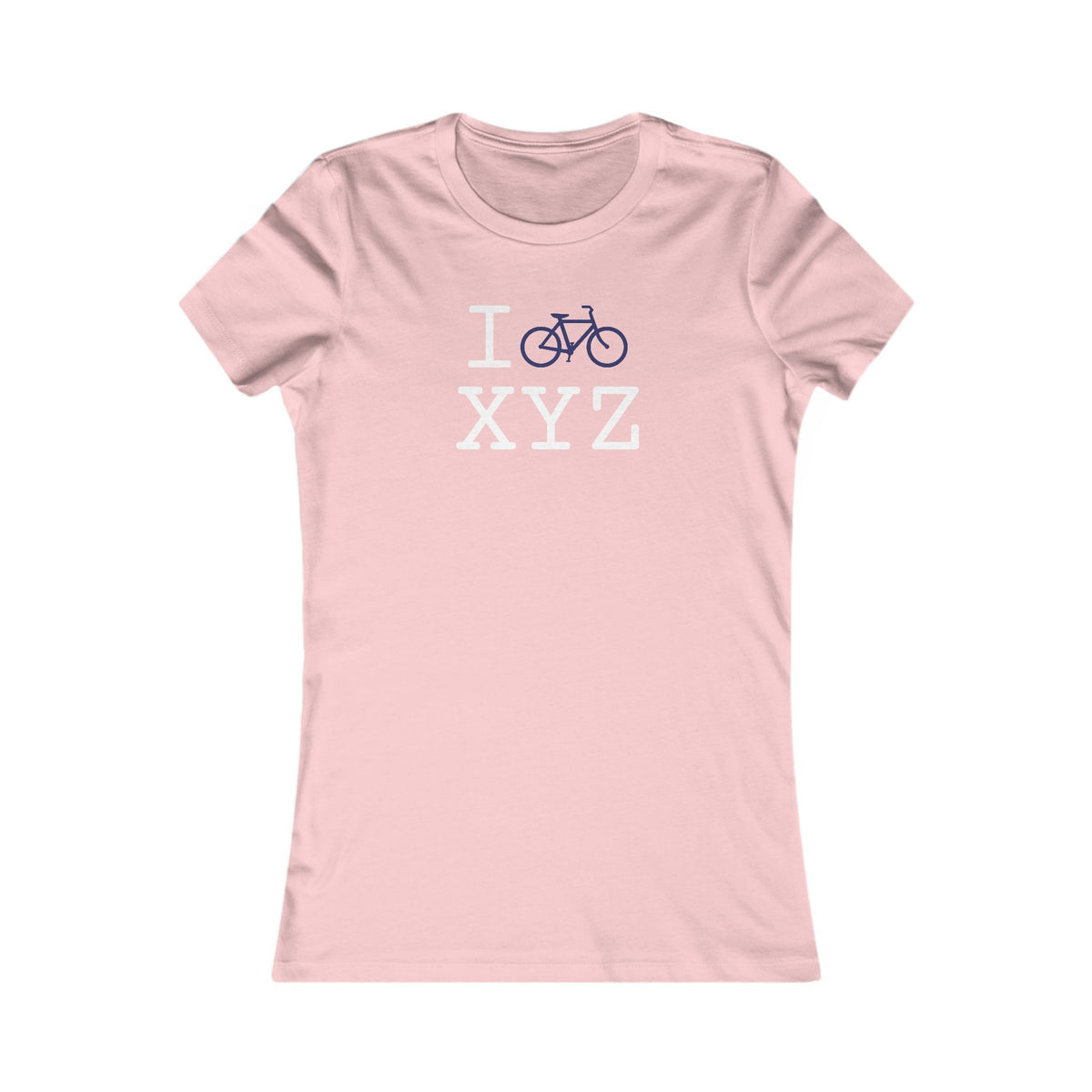 I Bike women's T, navy bike