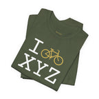 I Bike unisex T, gold bike