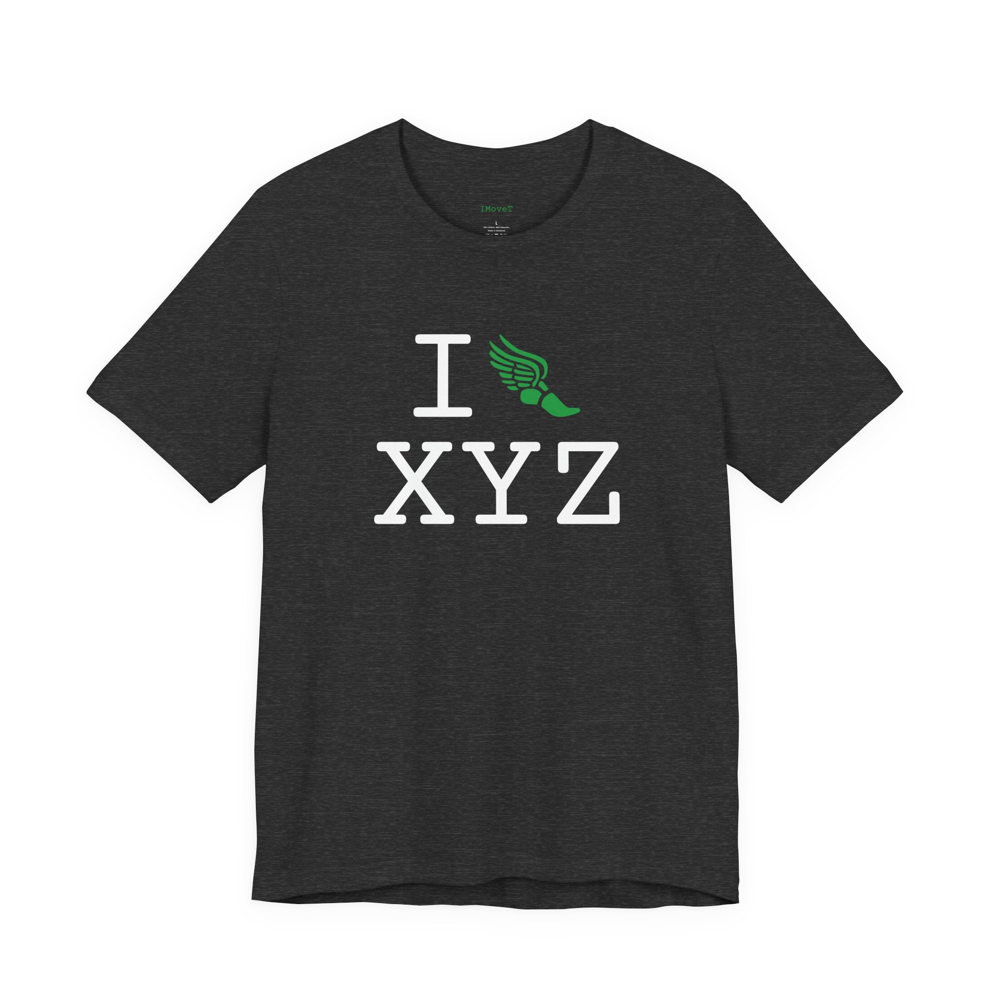 I Run ___ unisex T, green logo