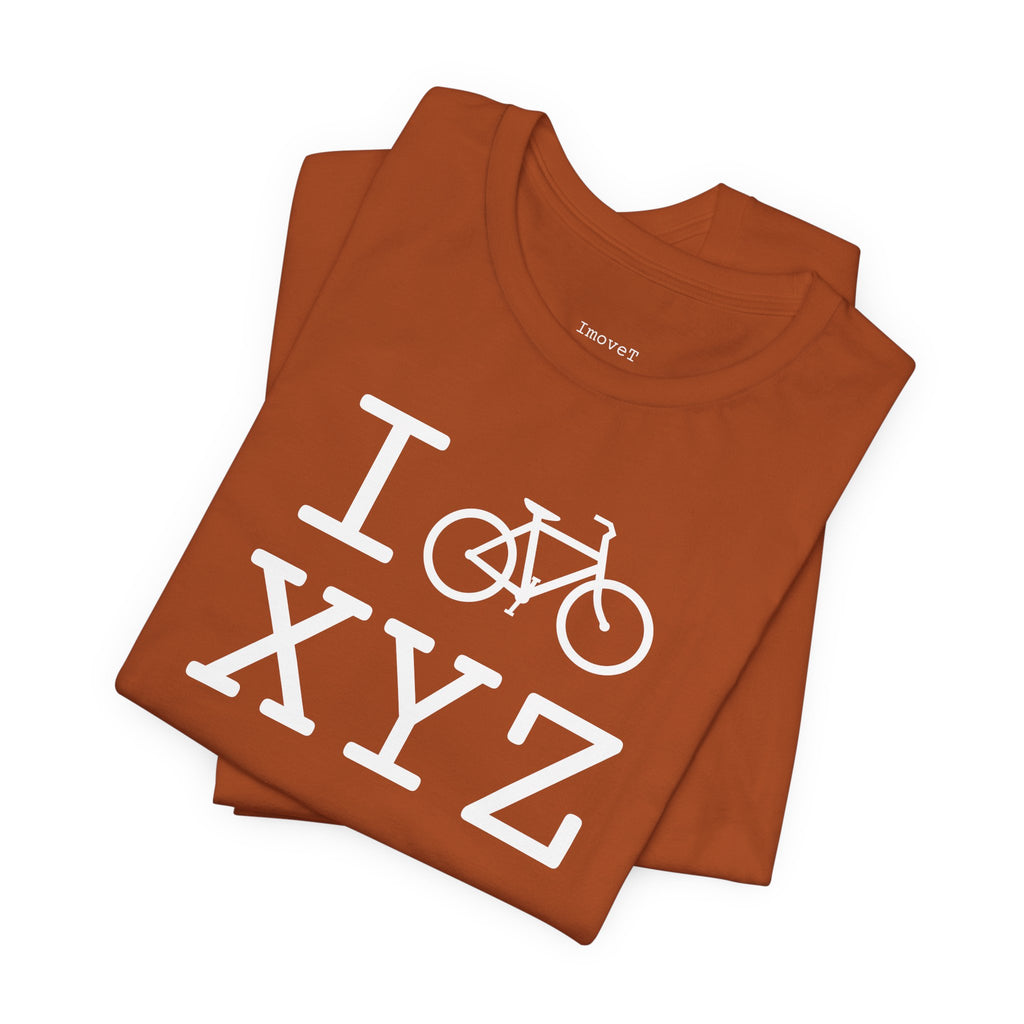I Bike unisex T, white bike