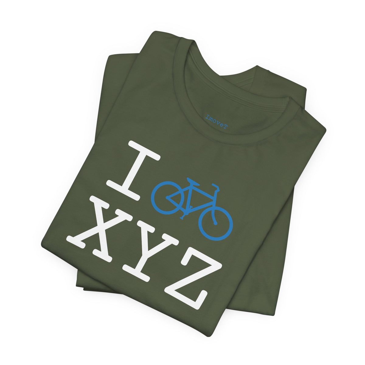 I Bike unisex T, light blue bike
