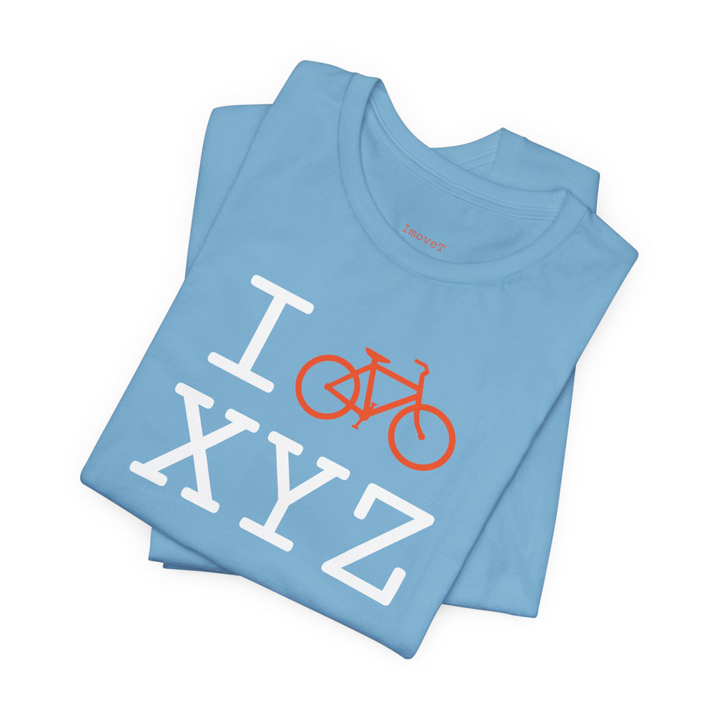 I Bike unisex T, orange bike