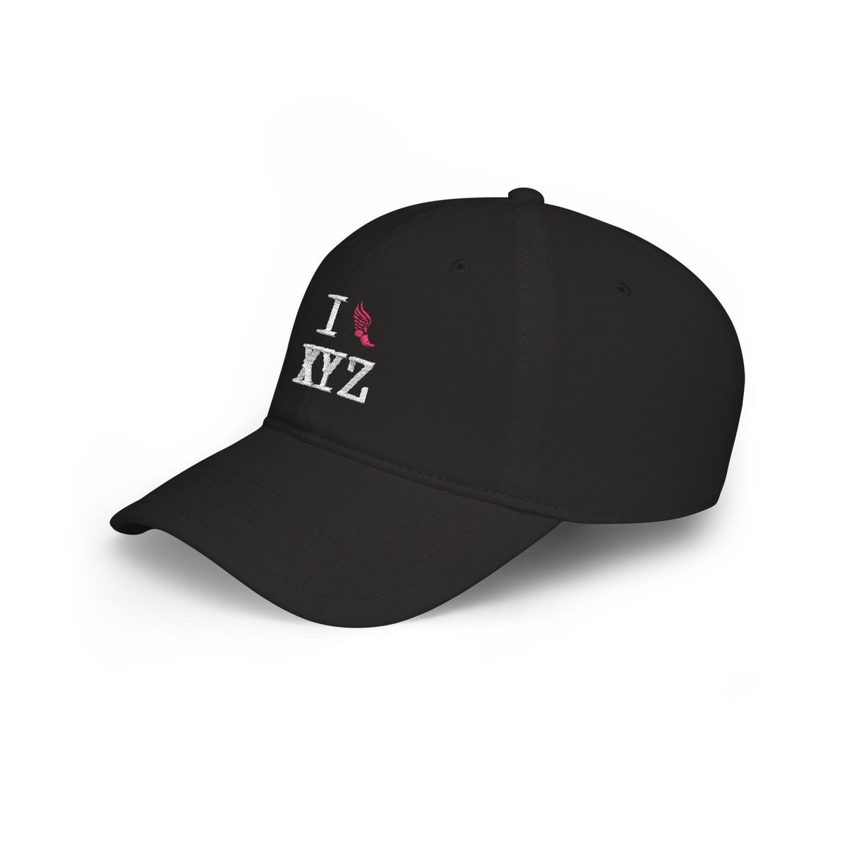 I Run baseball cap, pink logo
