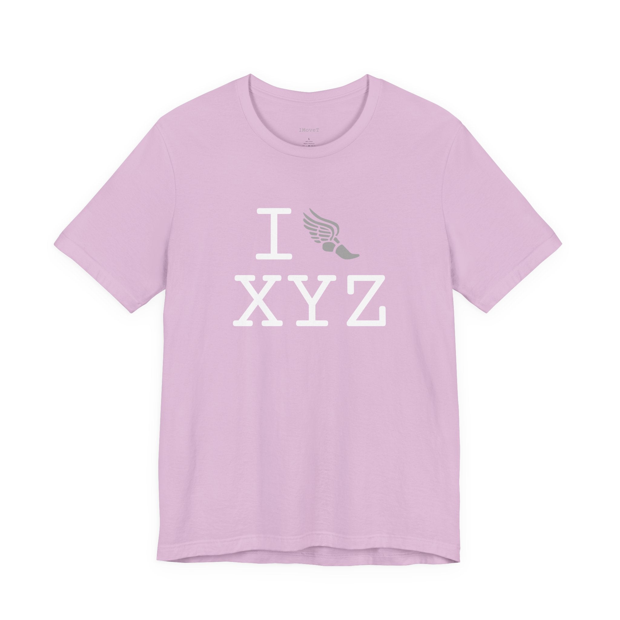I Run ___ unisex T, grey logo