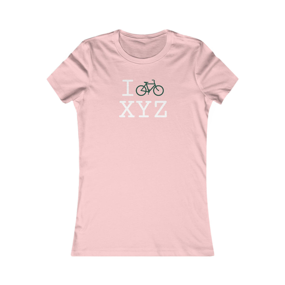 I Bike women's T, dark green bike