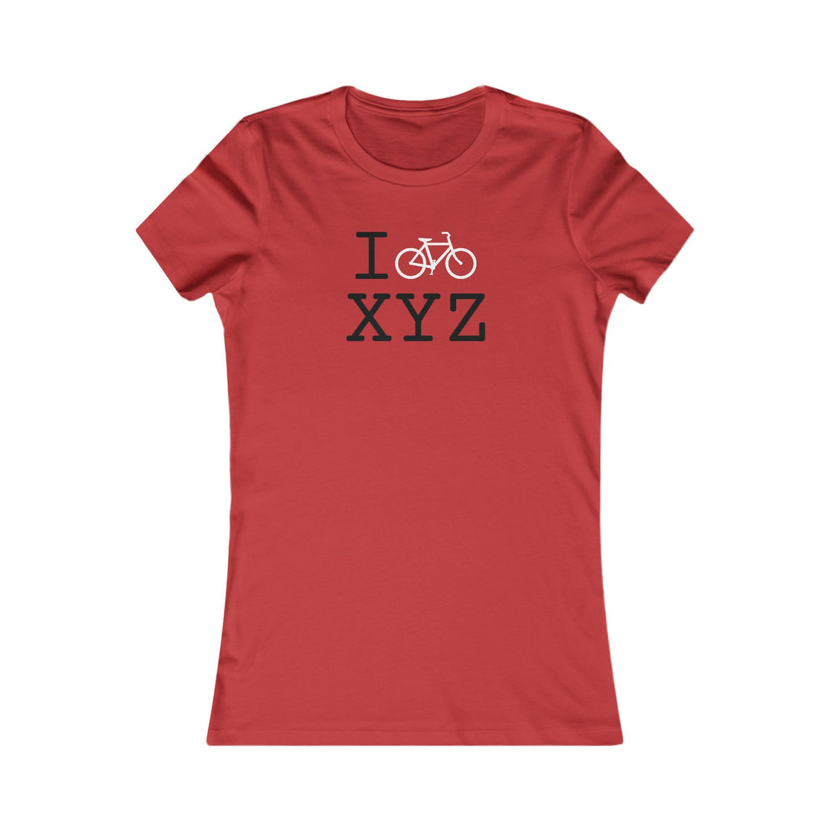 I Bike women's T, white bike