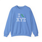 I Run sweatshirt, green logo