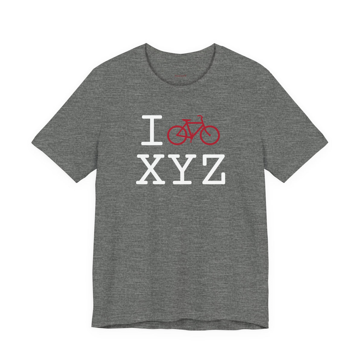 I Bike unisex T, crimson bike
