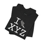 I Run unisex T, grey logo