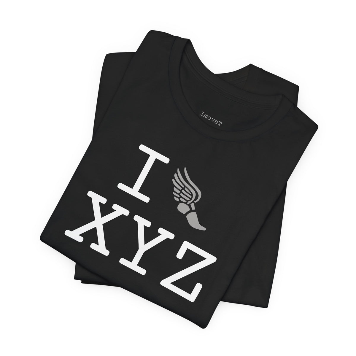 I Run unisex T, grey logo
