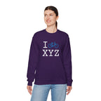 I Bike sweatshirt, light blue bike
