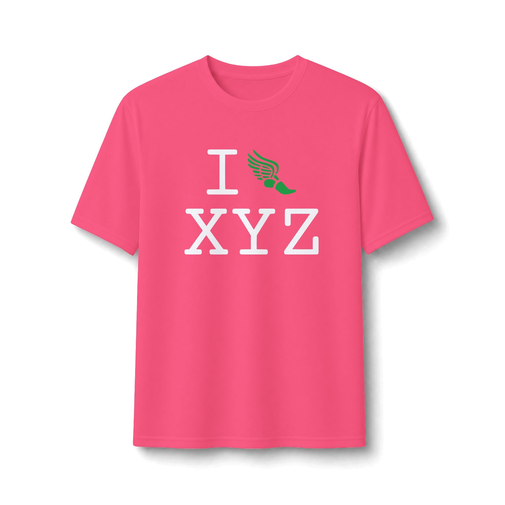 I Run ___ athletic T, green logo