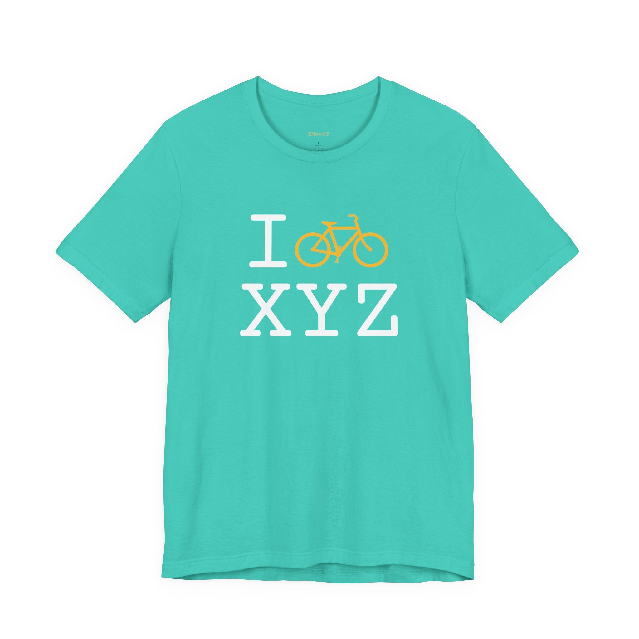 I Bike ___ unisex T, yellow bike